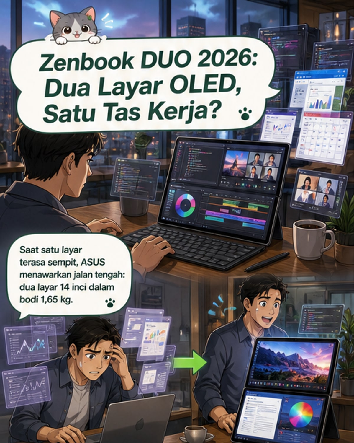 ASUS Zenbook DUO 2026: Dua Layar OLED