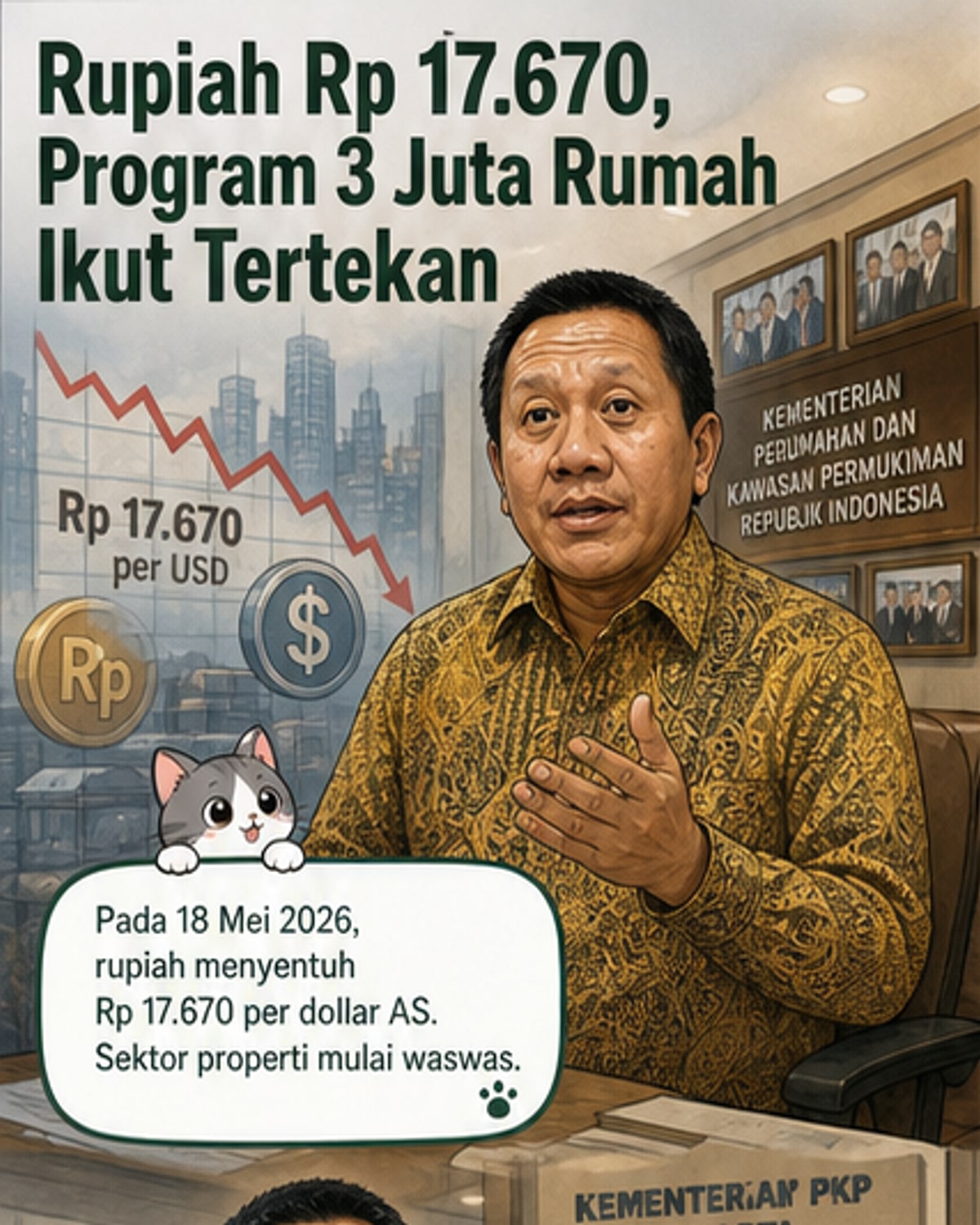 Rupiah Melemah, Program 3 Juta Rumah Terancam