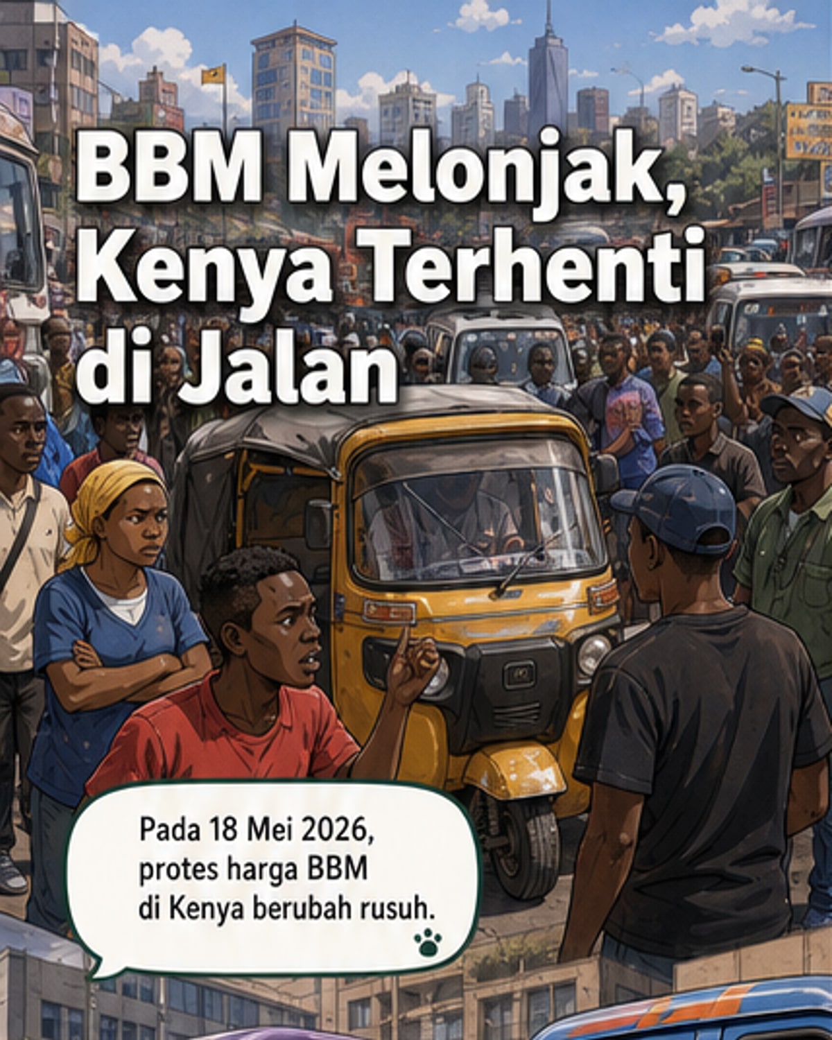 BBM Naik 23,5%, Kenya Diguncang Protes