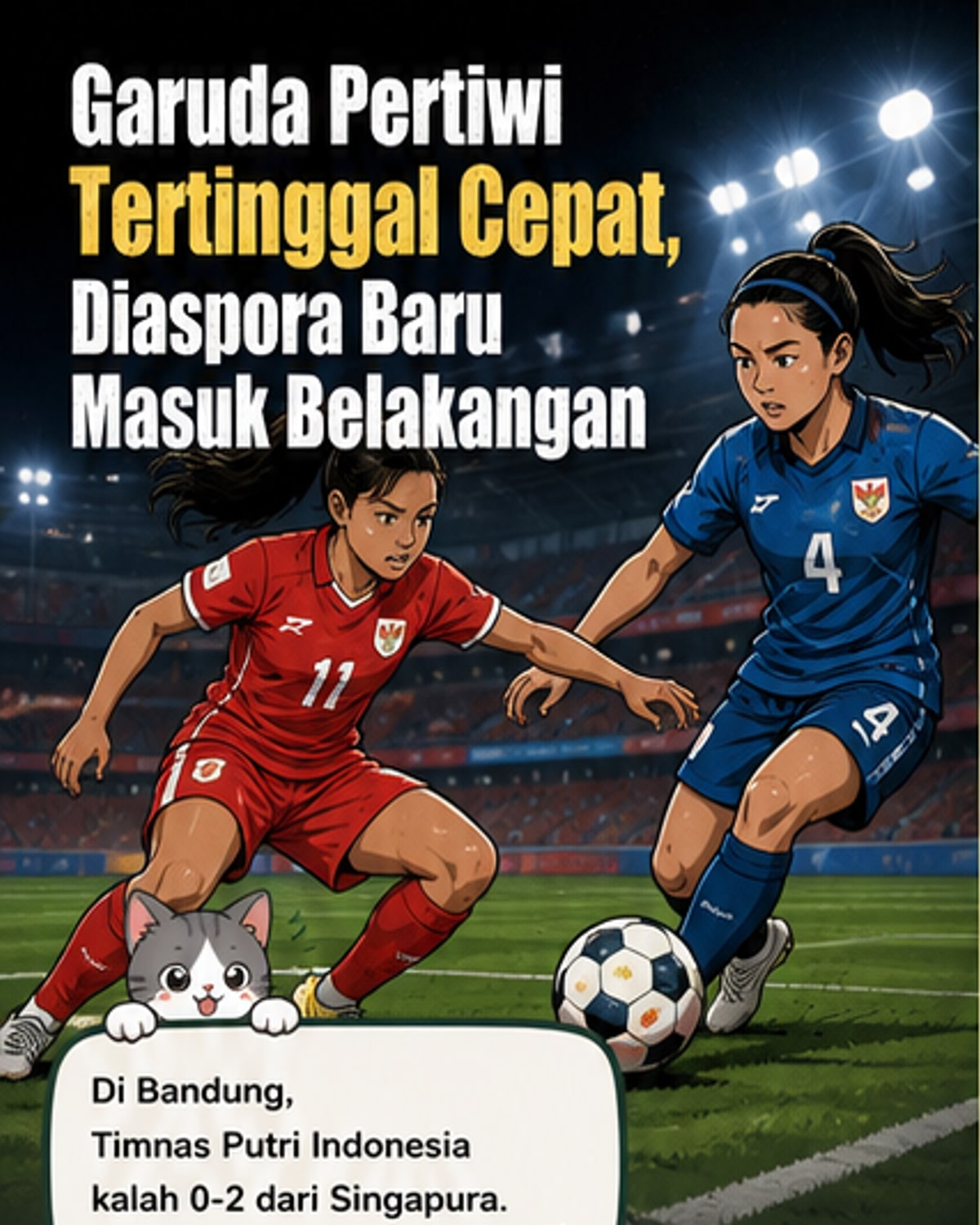 Timnas Putri Kalah 0-2 dari Singapura