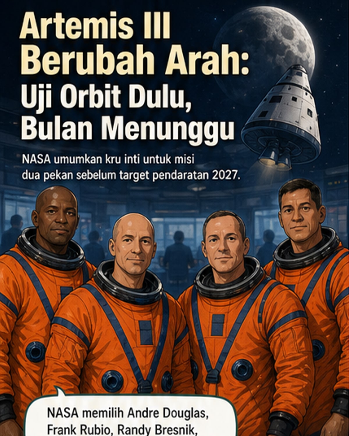 Kru Artemis III Diumumkan, Latihan Pendaratan Bulan