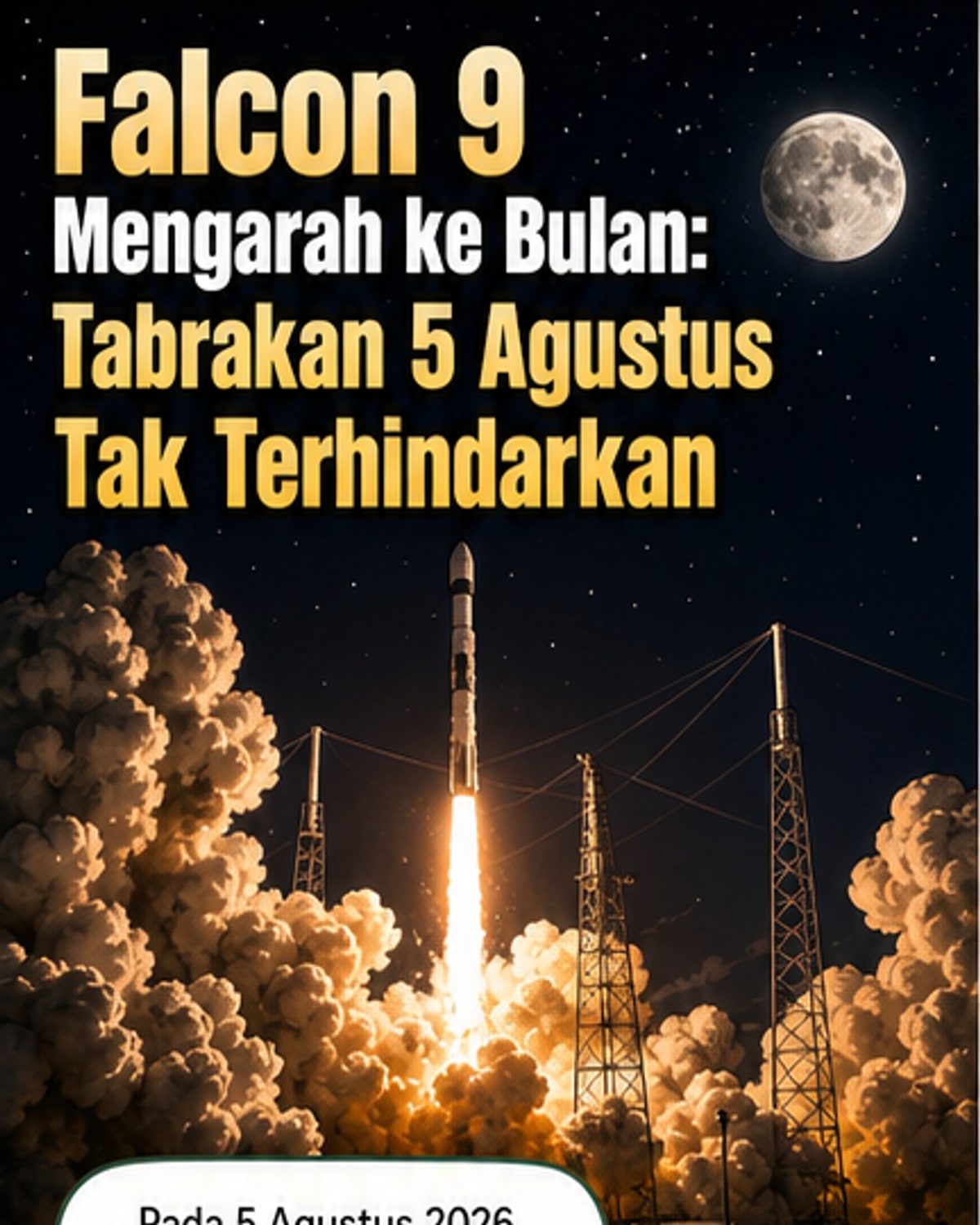 Roket SpaceX Akan Tabrak Bulan Agustus 2026