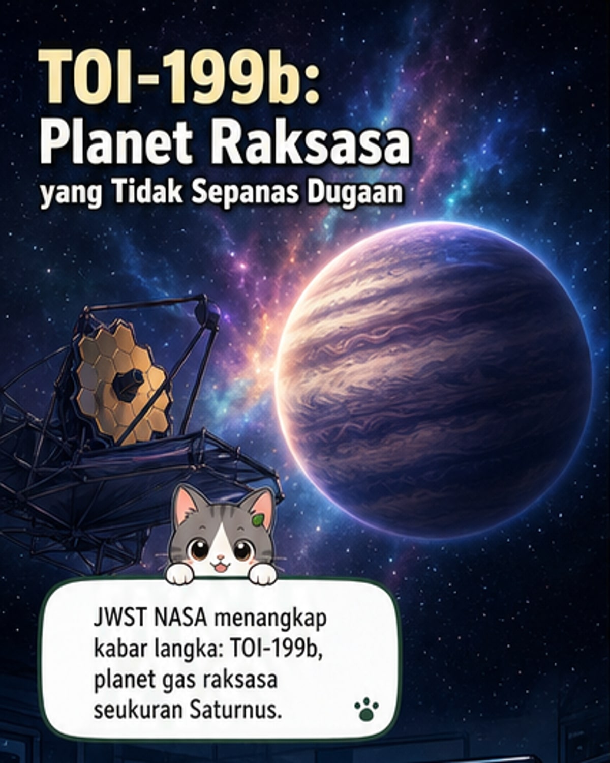 Planet raksasa dengan suhu nyaman ditemukan