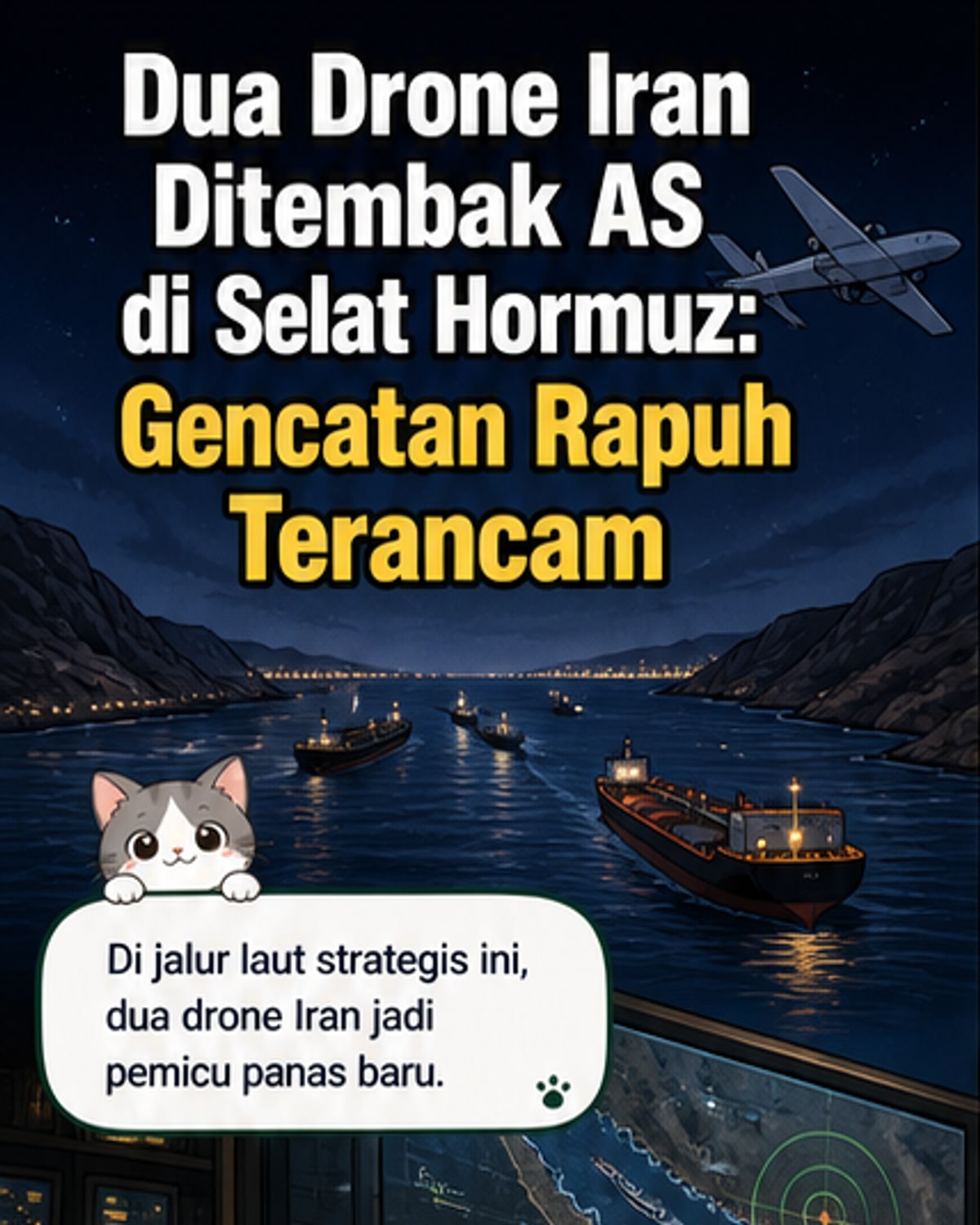 AS Tembak Jatuh 2 Drone Iran