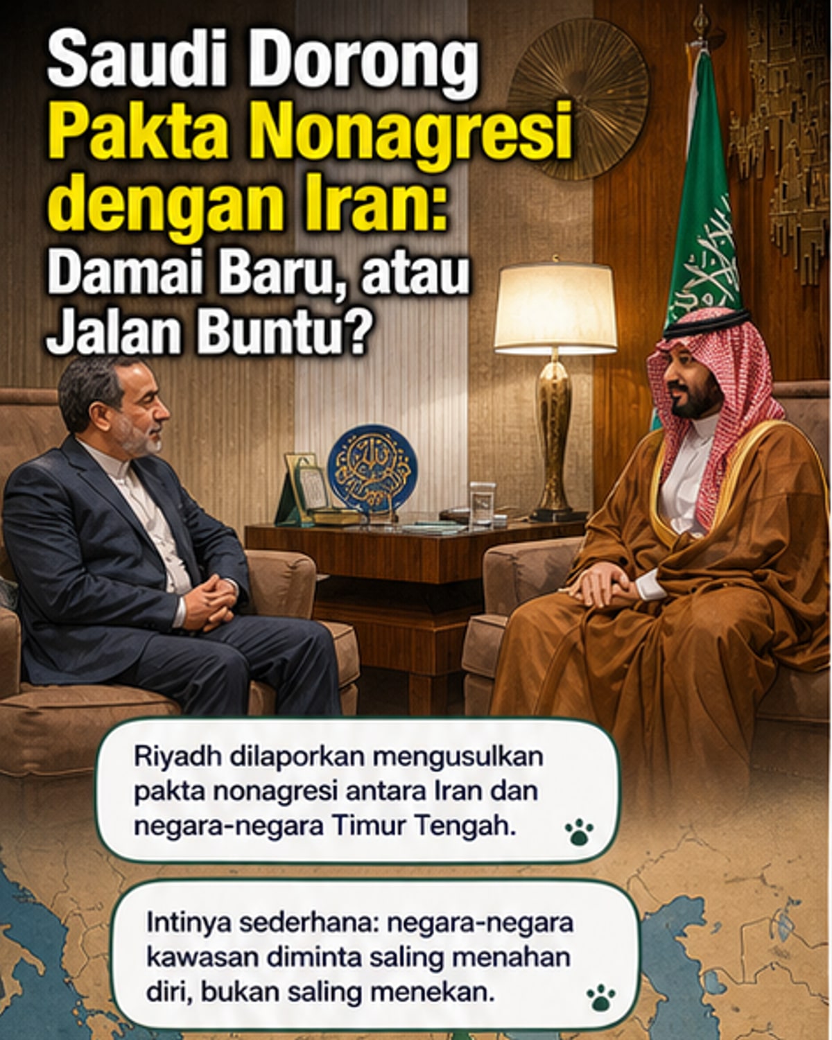 Arab Saudi Usul Pakta Damai ala Perang Dingin