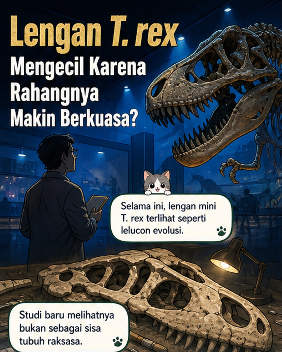 Misteri lengan pendek T. rex terpecahkan
