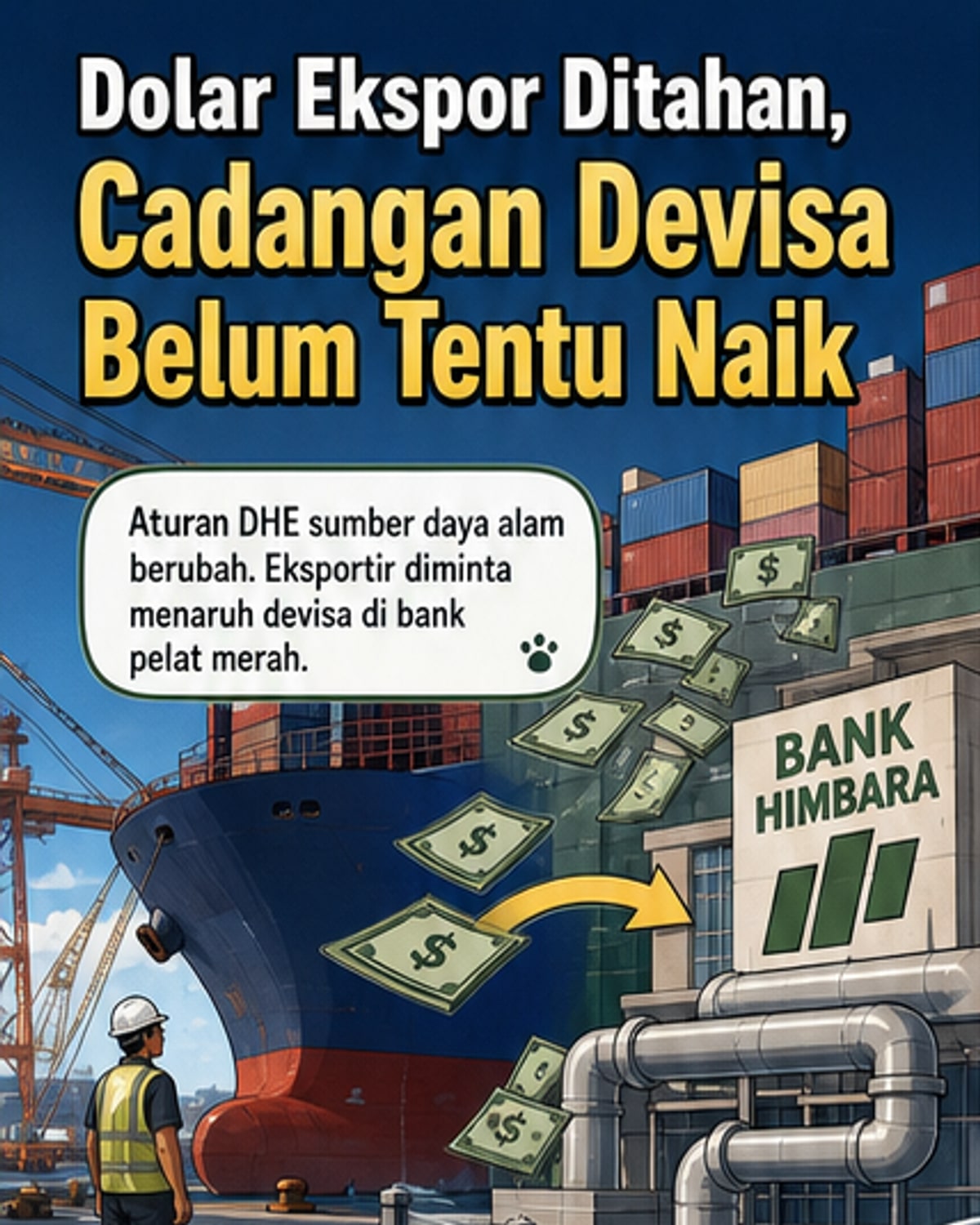 Aturan DHE Baru, Cadangan Devisa Naik?