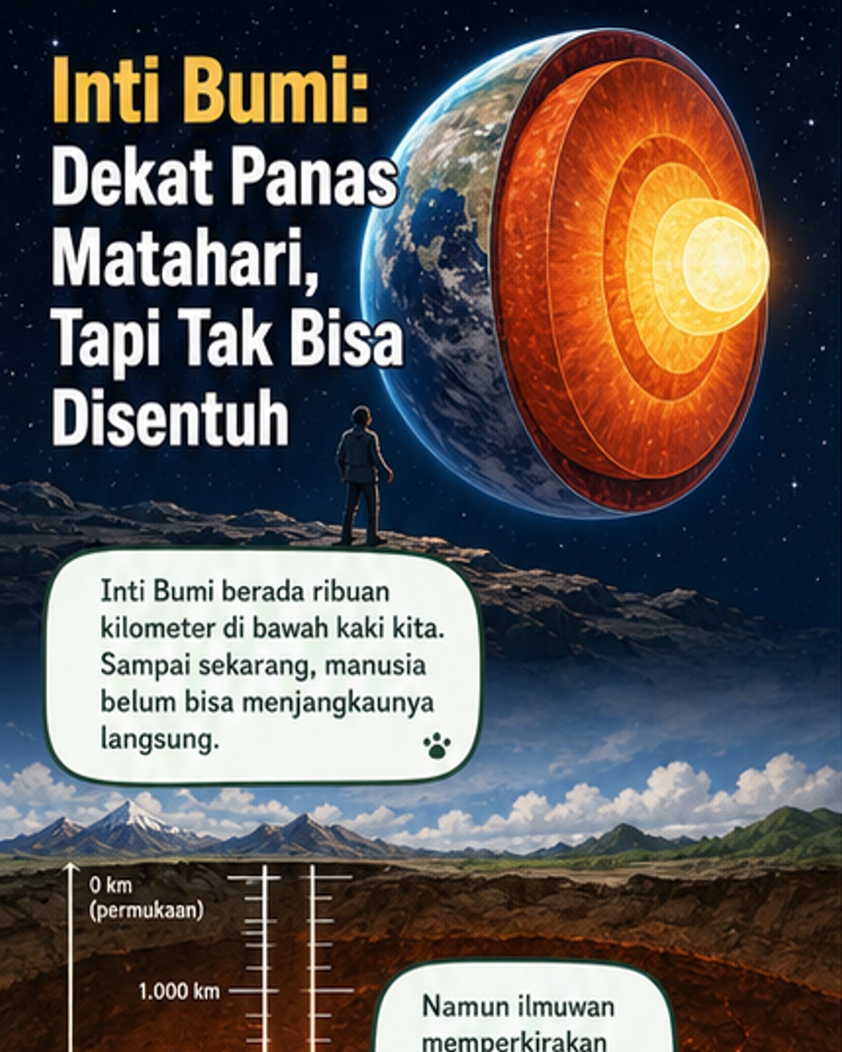 Inti Bumi Hampir Sepanas Matahari