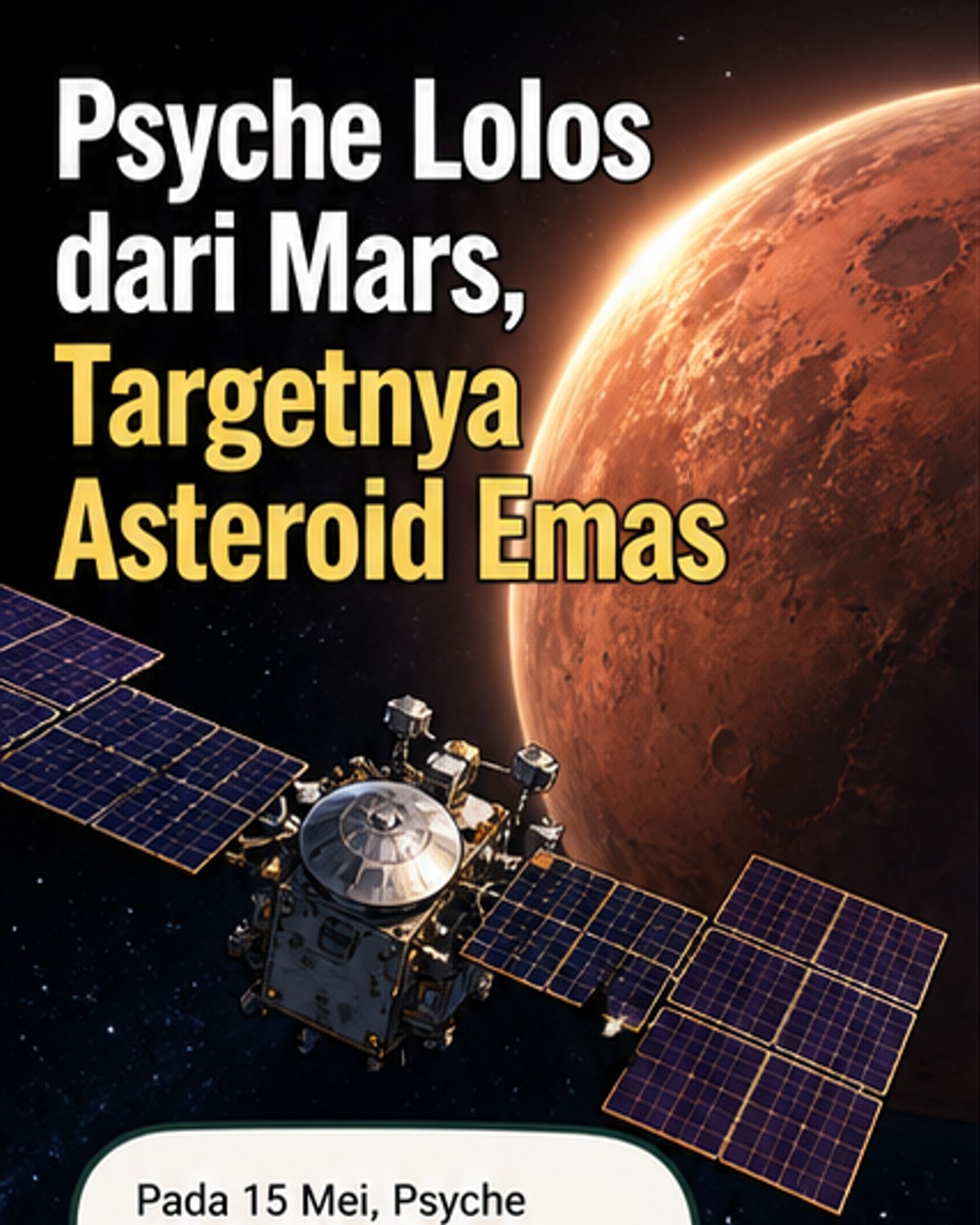 NASA Geser Lintasan ke Asteroid Emas