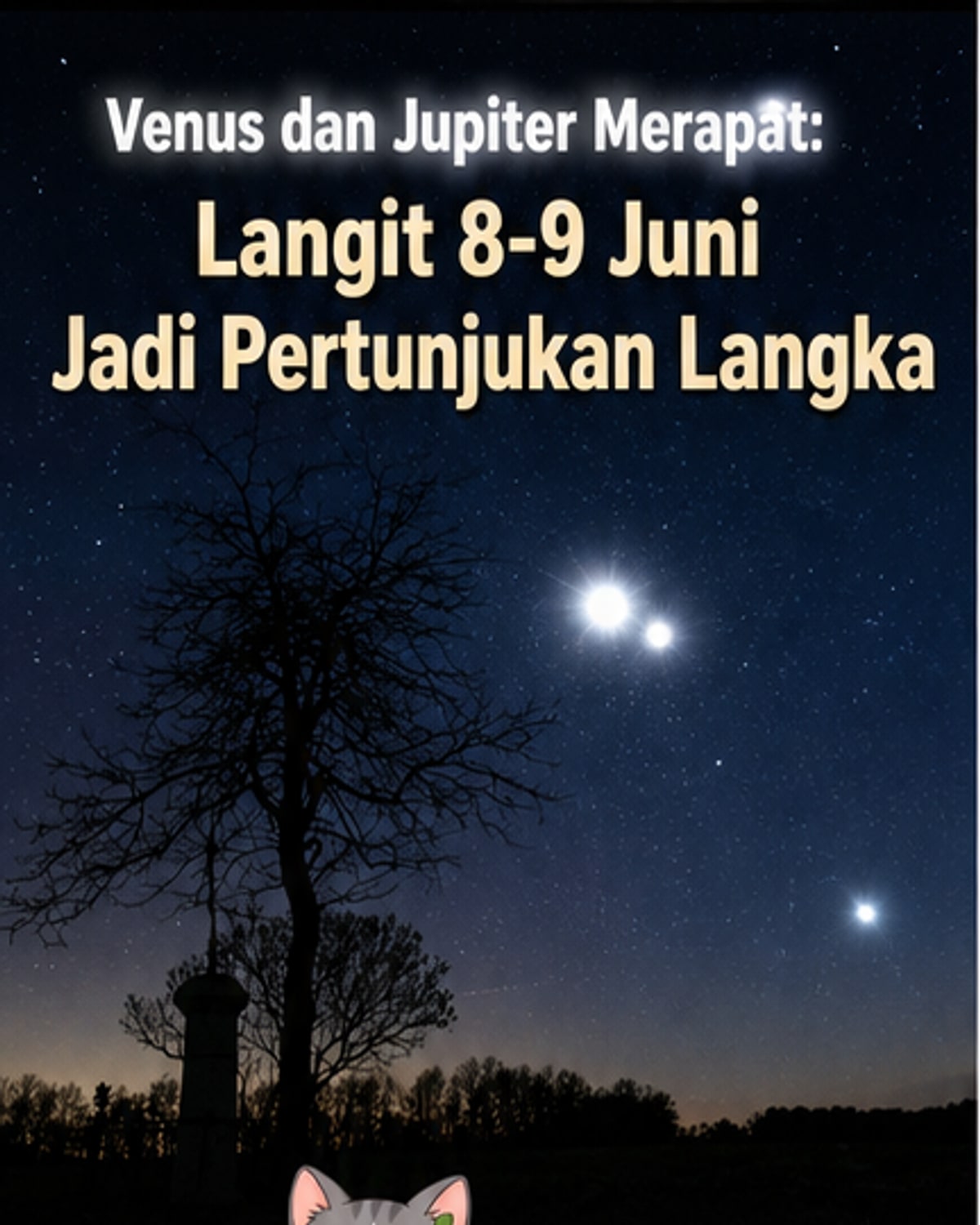 Dua planet terang bersatu di langit