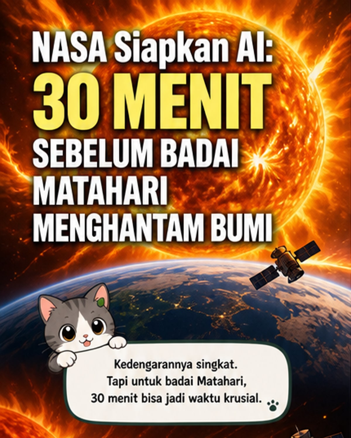 NASA Pakai AI untuk Peringatan 30 Menit Sebelum Badai Matahari