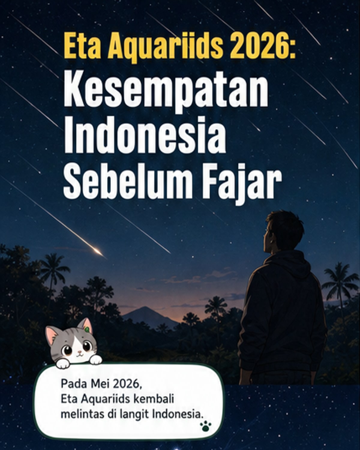 Hujan Meteor dari Debu Komet Halley