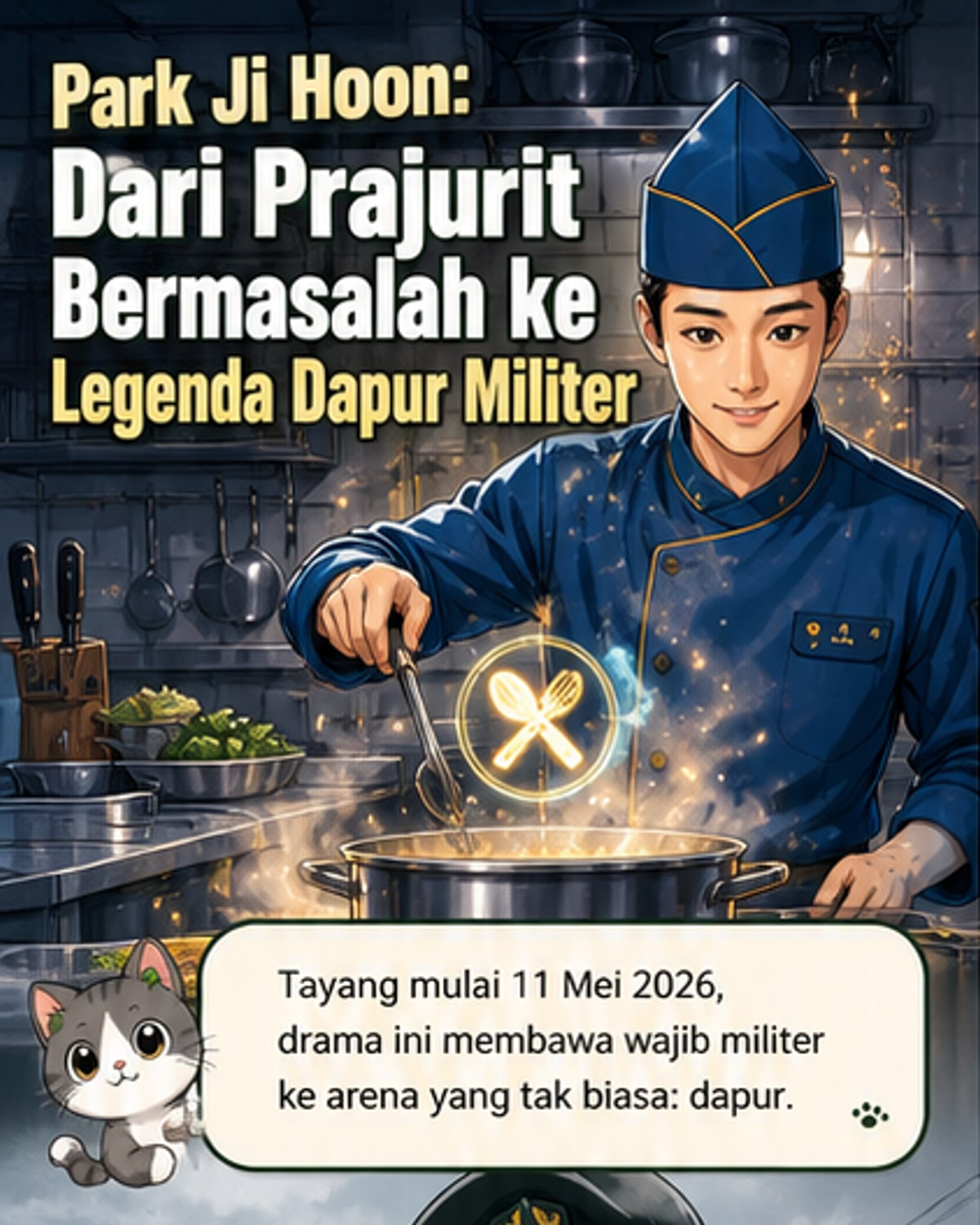 Park Ji Hoon Masak di Barak Militer
