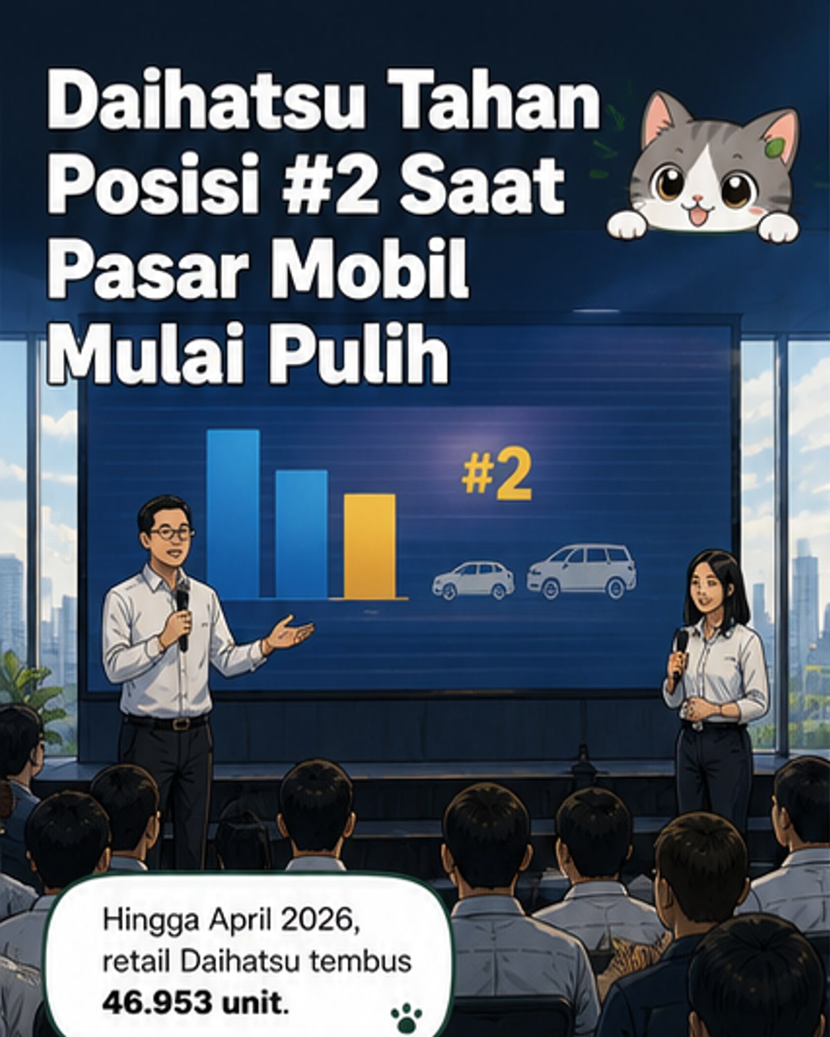 Daihatsu Pertahankan Posisi Kedua Hingga April 2026