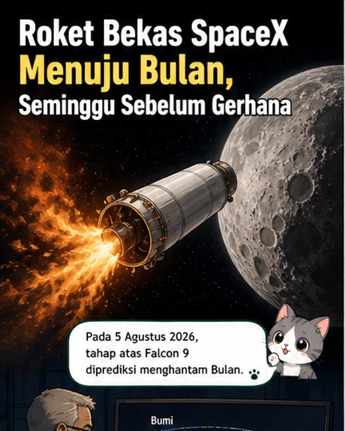 Roket SpaceX Akan Tabrak Bulan