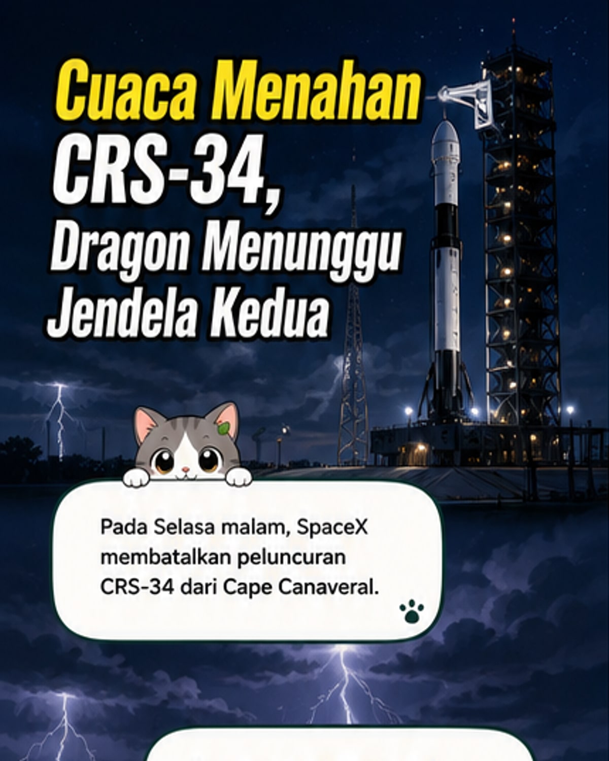 SpaceX Ulangi Peluncuran ke ISS