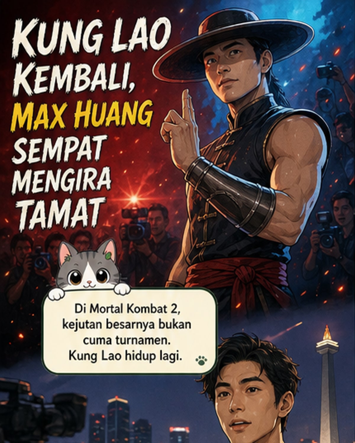 Kung Lao Kembali, Max Huang Menangis