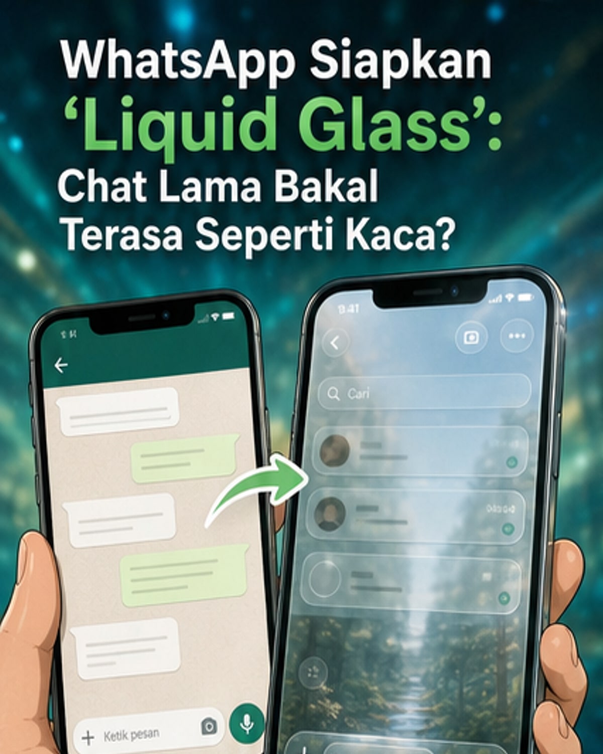 WhatsApp Uji Desain 'Liquid Glass'