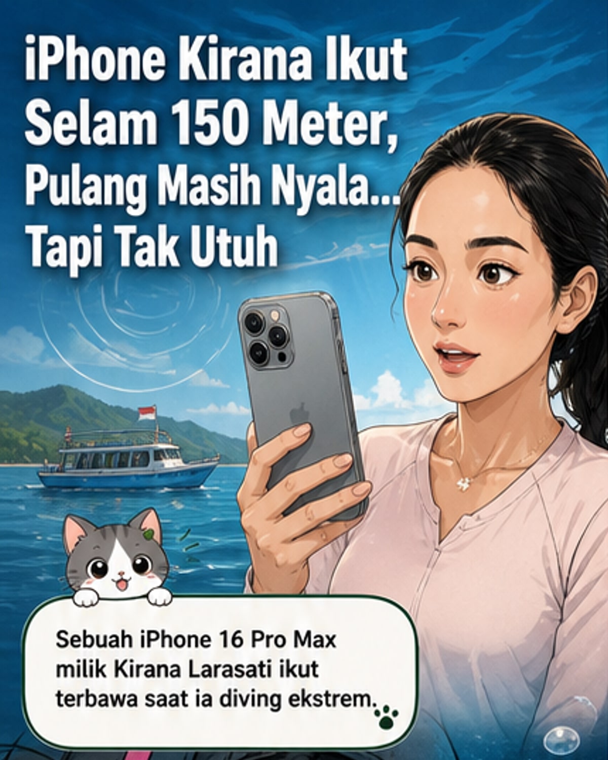iPhone 16 Pro Max ikut selam 150 meter