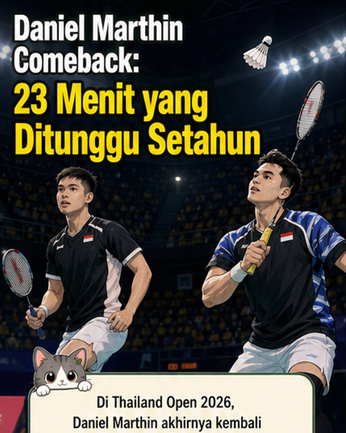 Debut Manis Daniel Marthin Usai Cedera