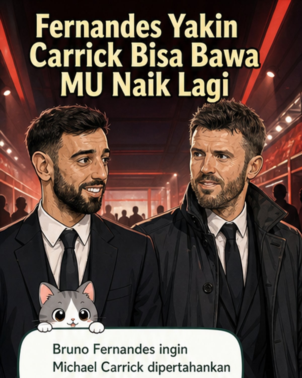 Fernandes Dukung Carrick Tetap di MU