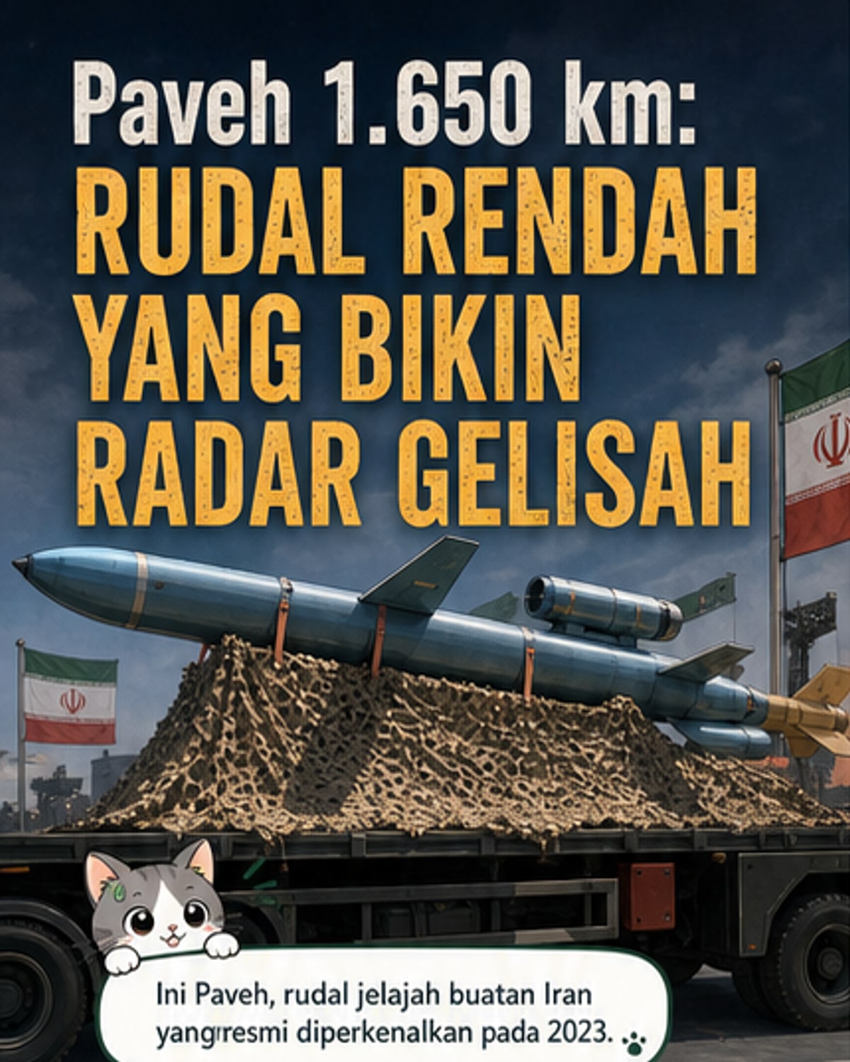 Rudal Jelajah Paveh Guncang Keseimbangan Militer Timur Tengah