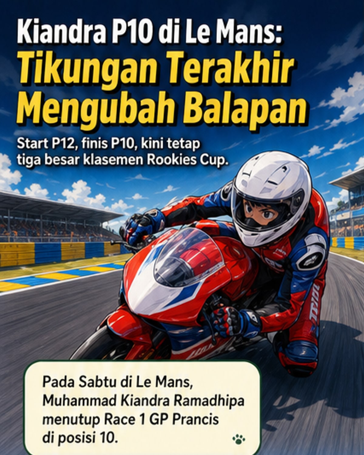 Kiandra ke-10 di GP Prancis MotoGP Rookies