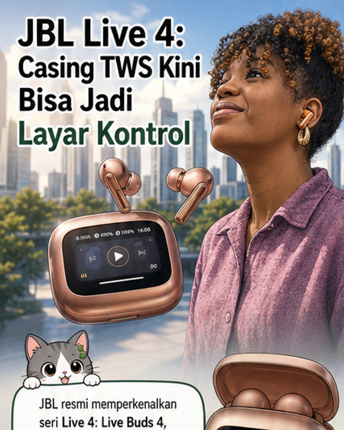 JBL Rilis TWS Live 4 dengan Casing Pintar Berlayar