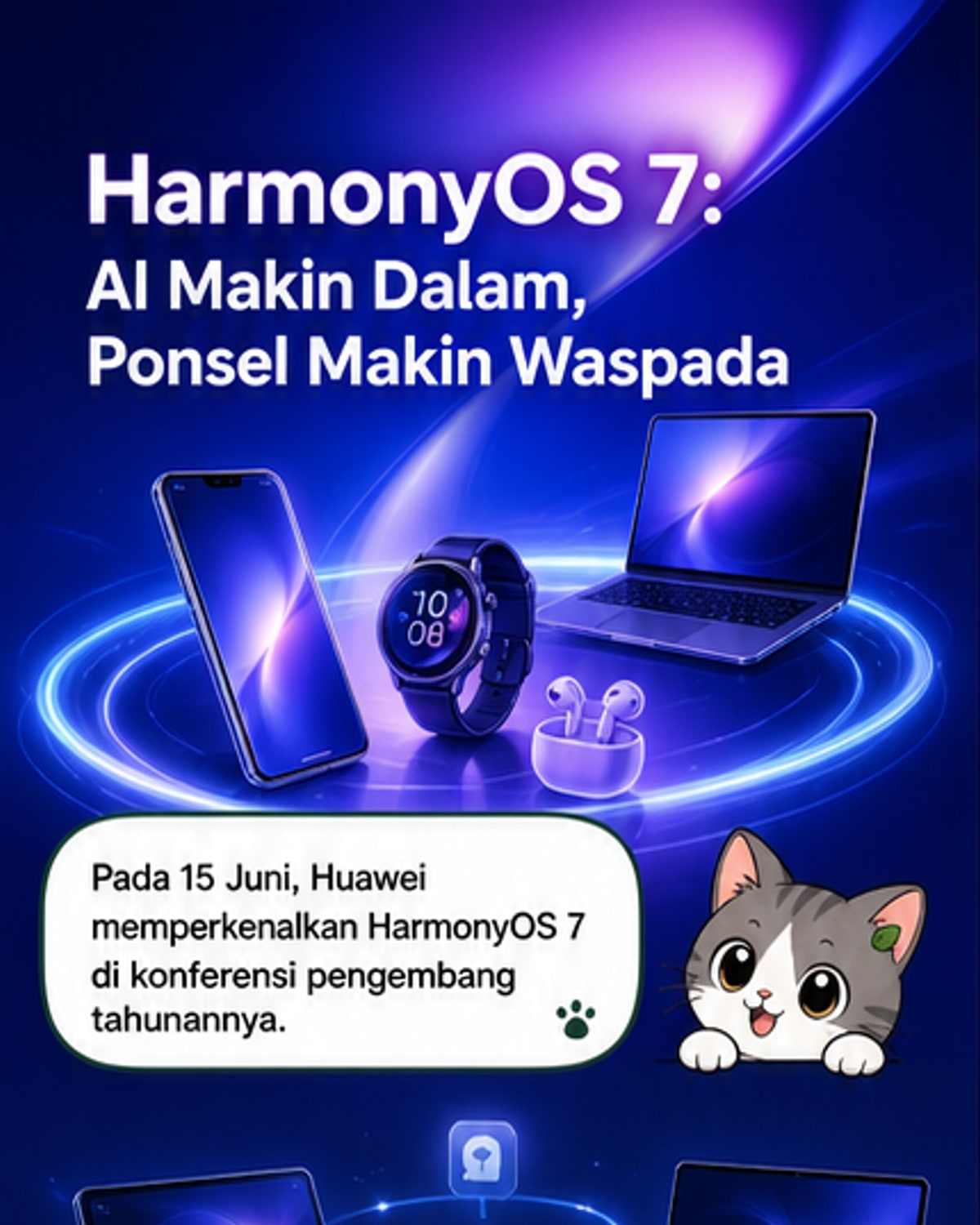 Huawei Luncurkan HarmonyOS 7 dengan AI dan Desain 3D