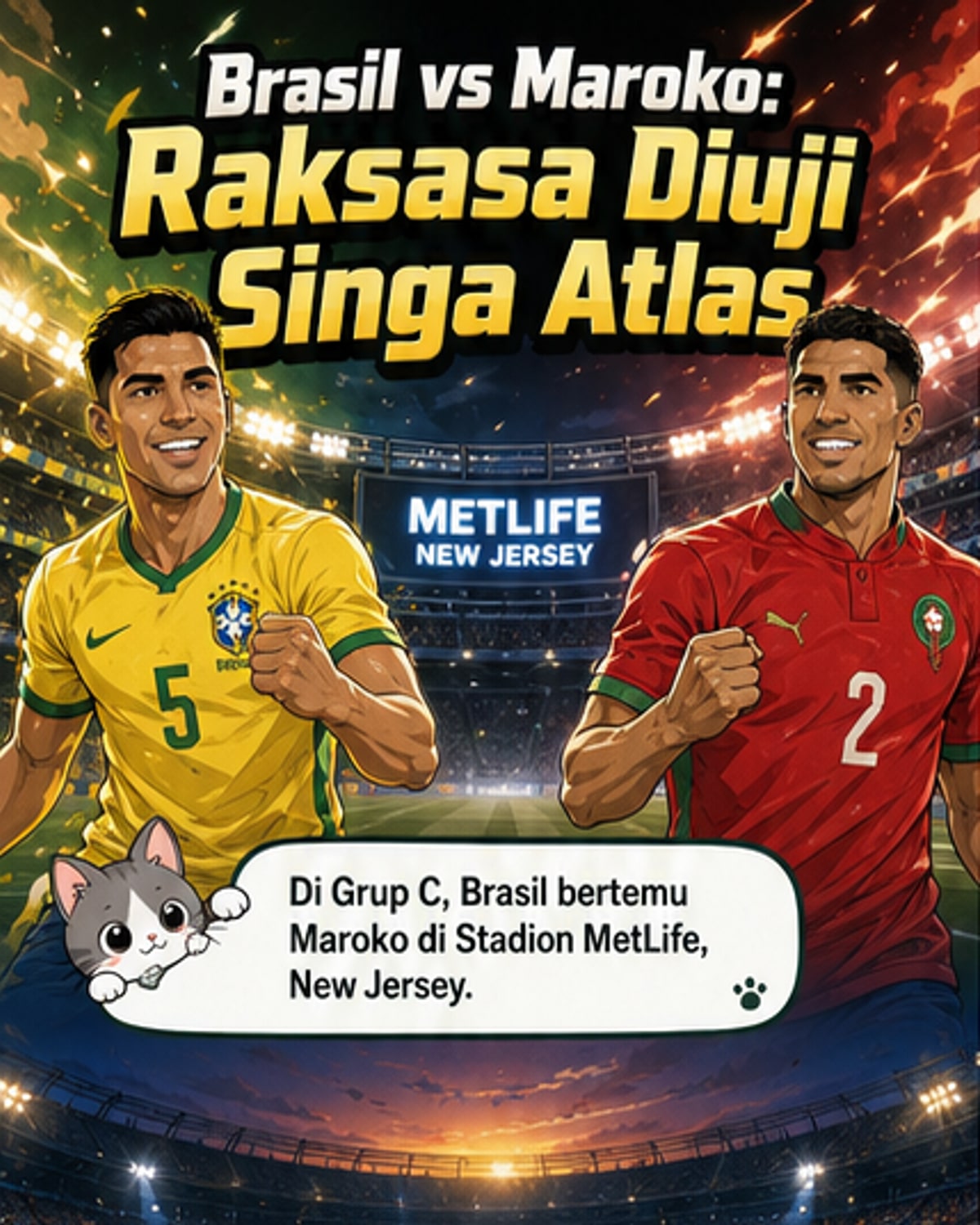 Brasil vs Maroko: Ujian Raksasa dan Penantang