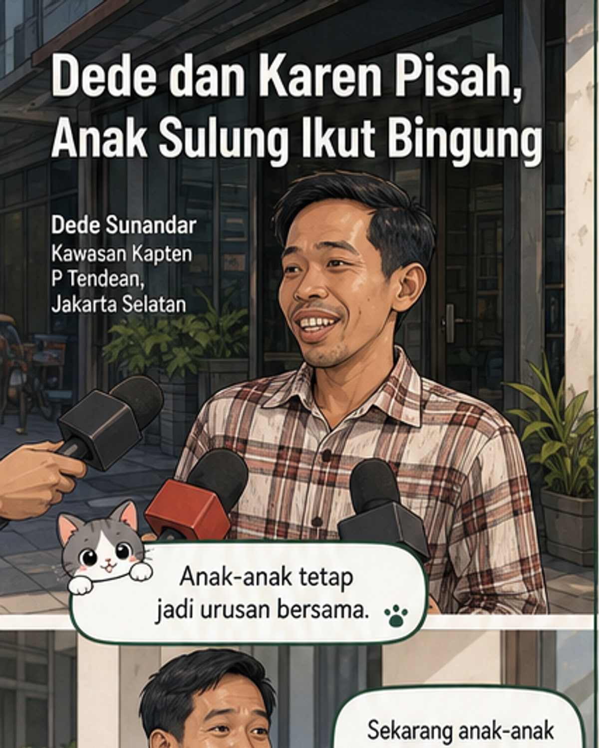Dede Sunandar dan Karen Pisah, Anak Tahu dari Media