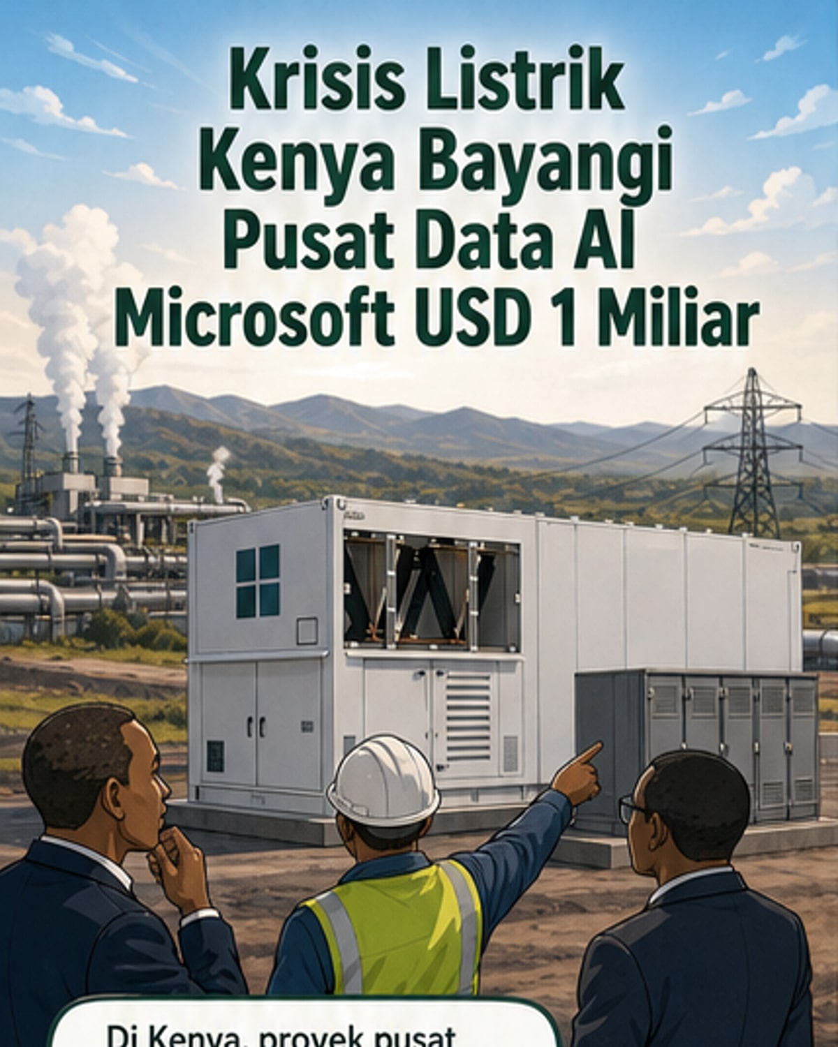 Listrik Kenya tak cukup untuk data center Microsoft