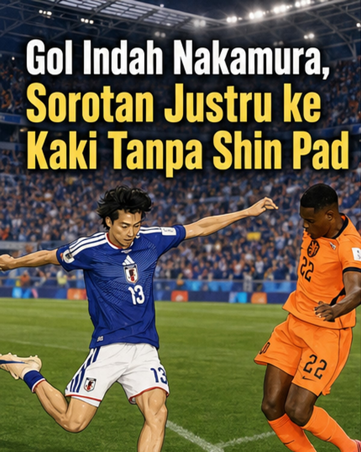 Gol Nakamura Tanpa Pelindung Kaki