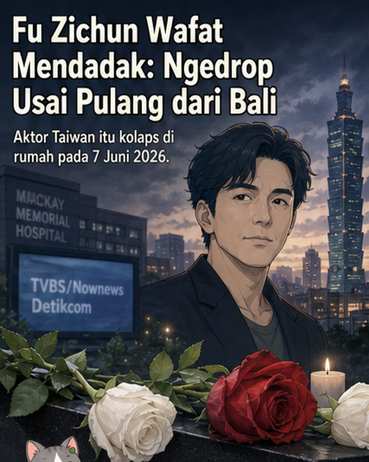 Aktor Taiwan Fu Zichun Meninggal Usai Pulang dari Bali
