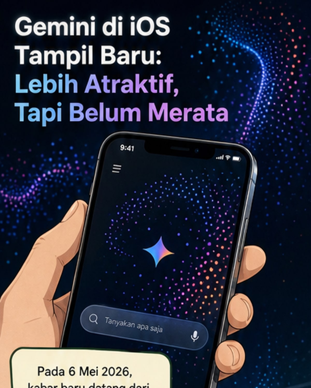 Gemini Tampil Lebih Dinamis di iOS