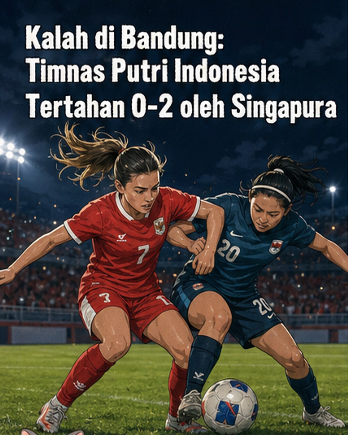 Timnas Putri Indonesia Kalah 0-2 dari Singapura