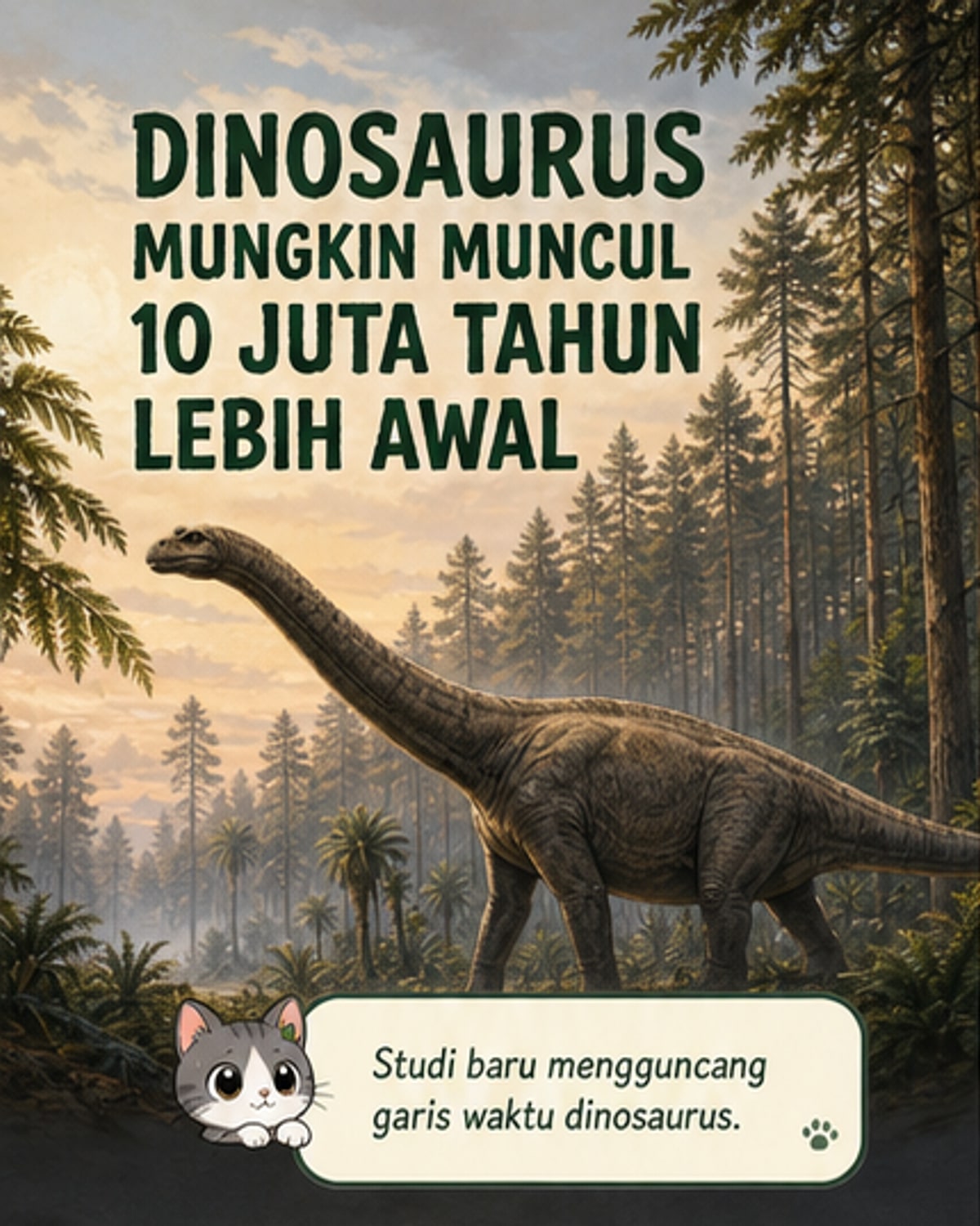 Dinosaurus Muncul 10 Juta Tahun Lebih Awal