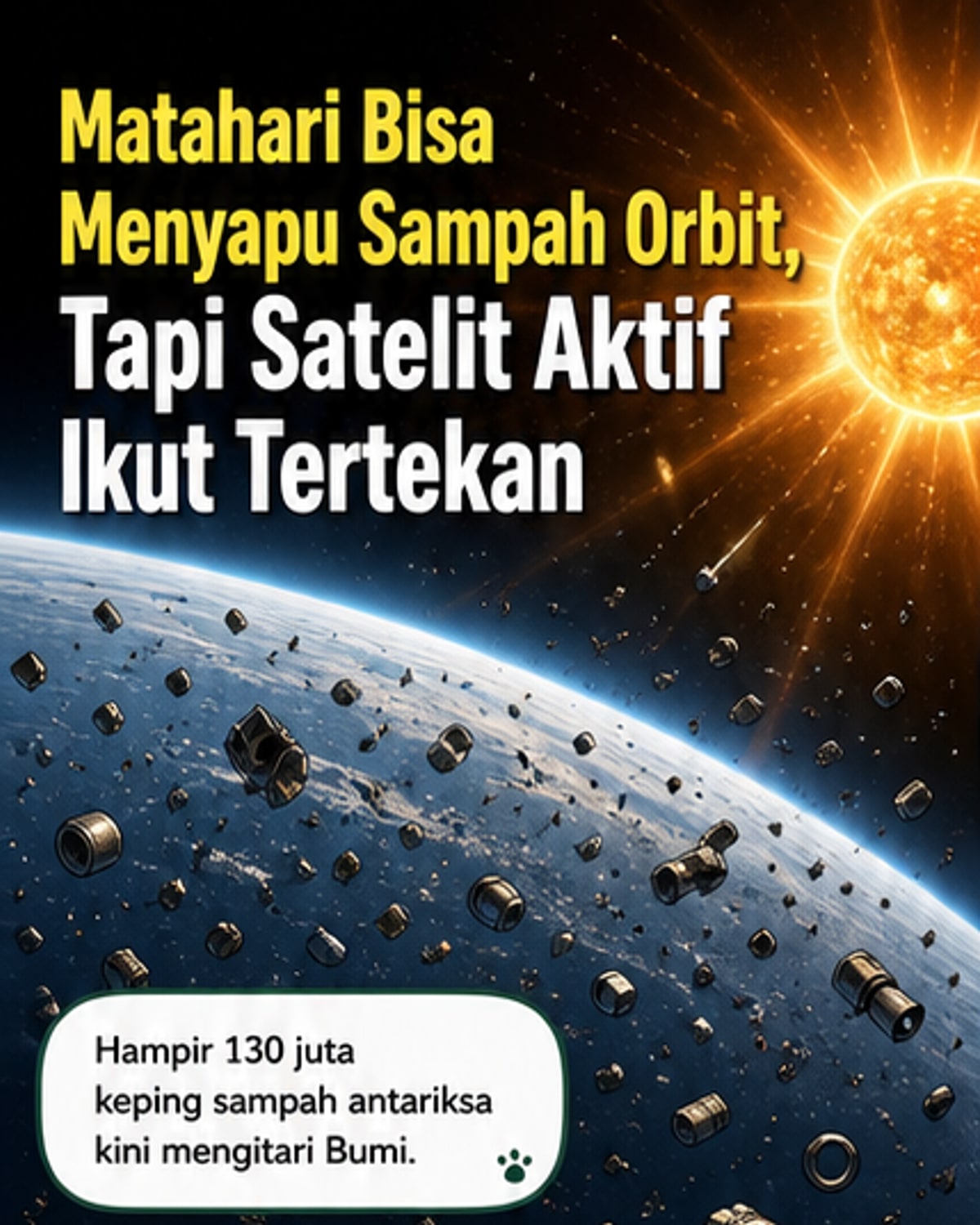 Matahari jadi 'petugas kebersihan' orbit Bumi