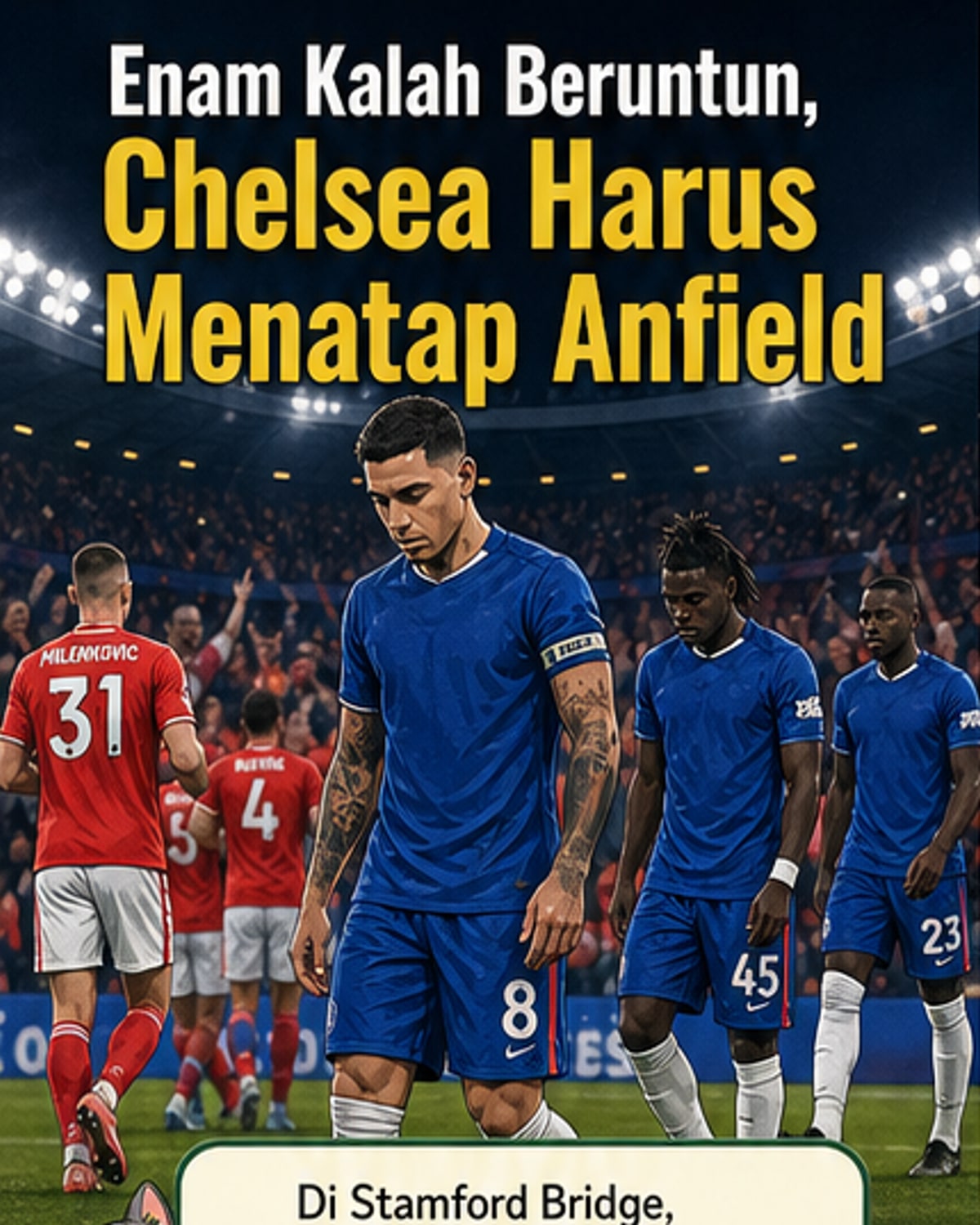 Chelsea Fokus ke Liverpool Usai 6 Kekalahan Beruntun
