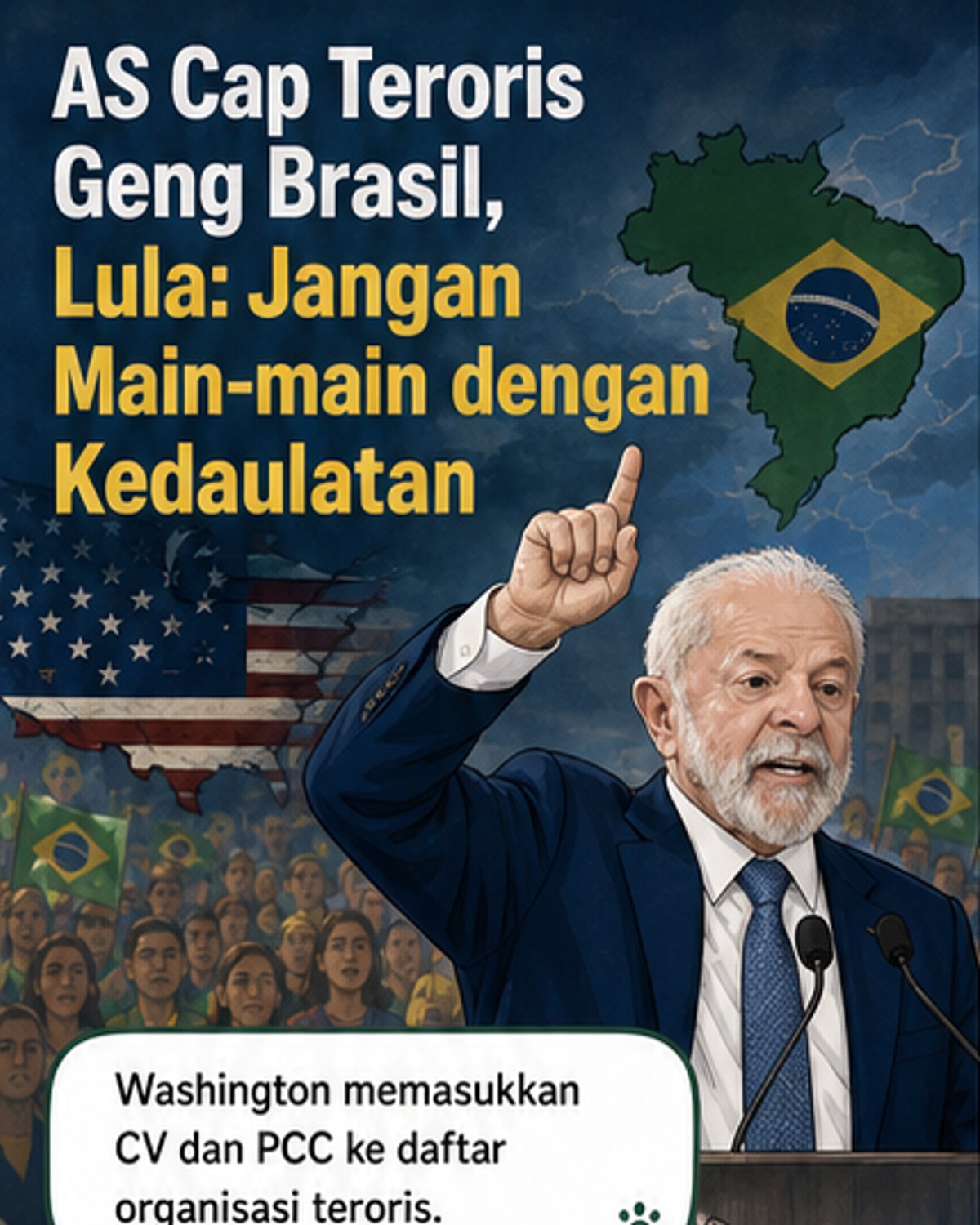 AS Cap Geng Brasil sebagai Teroris, Brasil Marah
