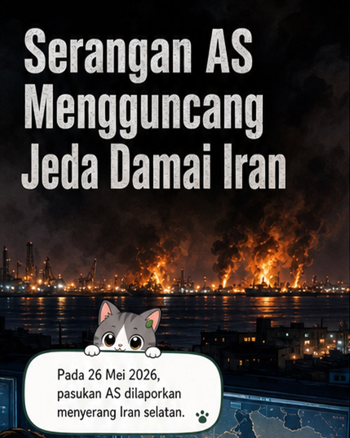 AS Serang Kapal dan Rudal Iran