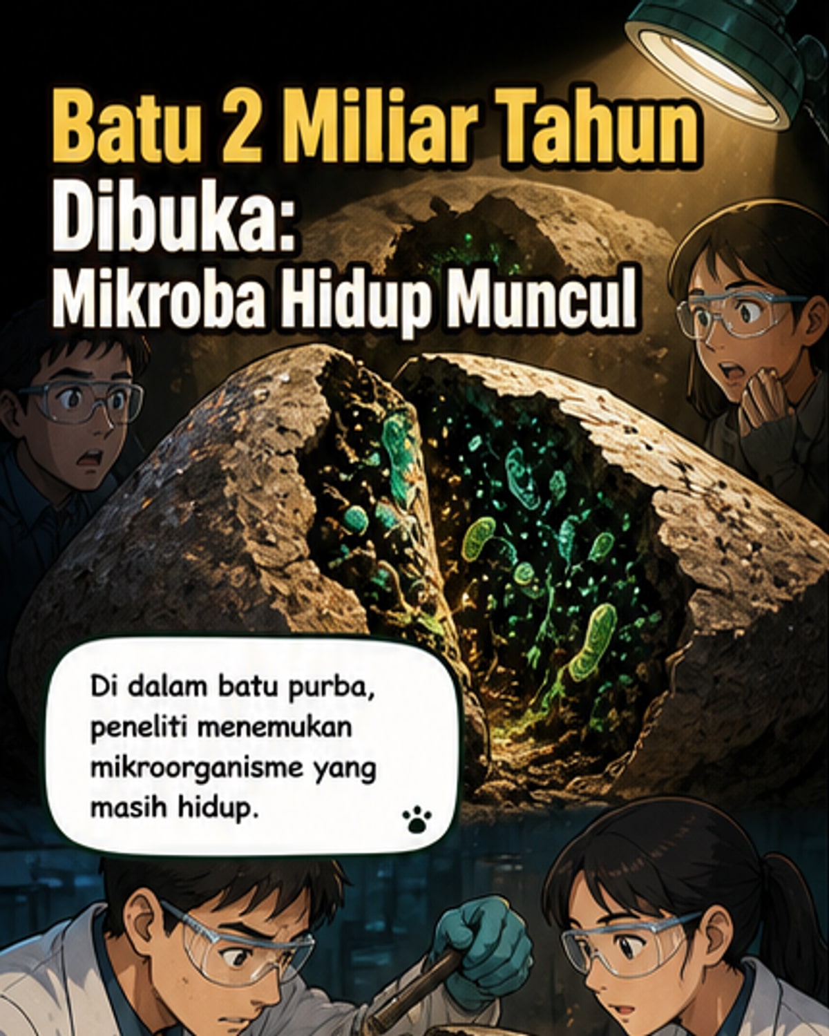 Mikroba Hidup Ditemukan dalam Batu 2 Miliar Tahun
