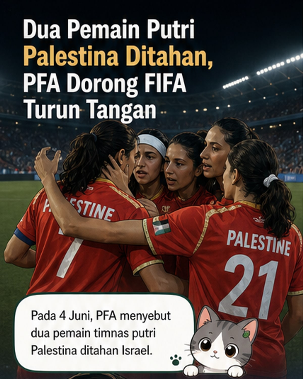 Dua Pemain Bola Putri Ditahan
