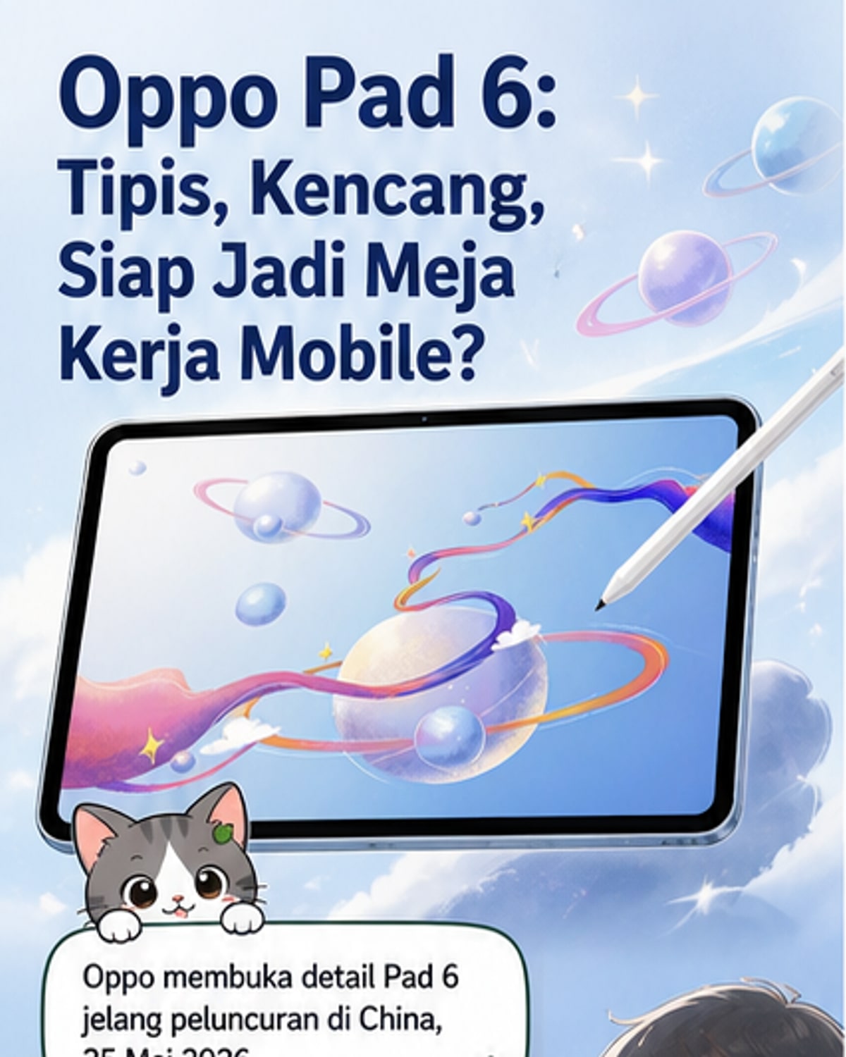 Oppo Pad 6 Hadir dengan Layar 3K