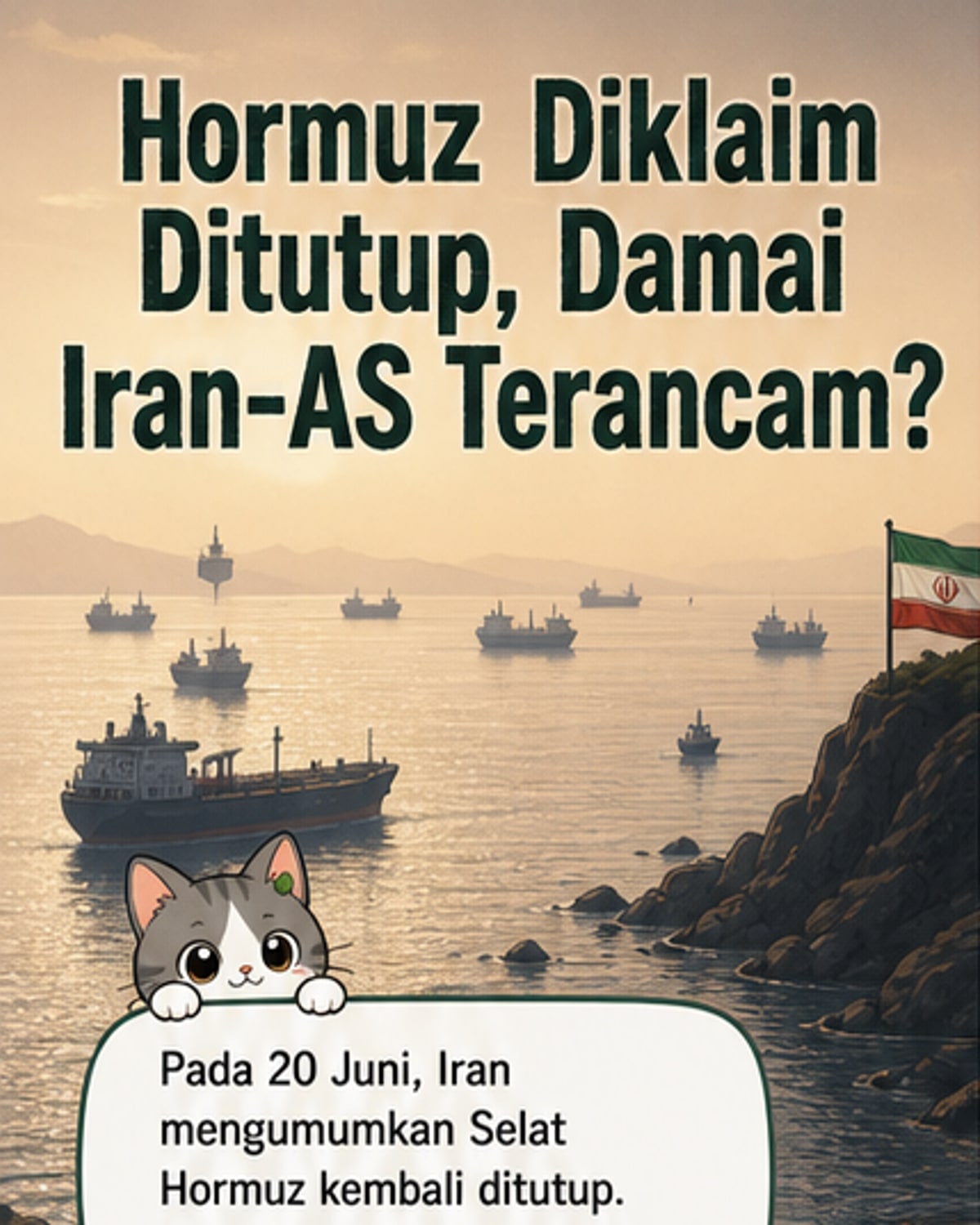 Iran Klaim Tutup Selat Hormuz