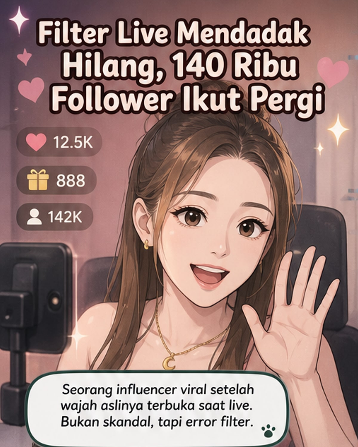 Filter cantik error, 140 ribu follower kabur