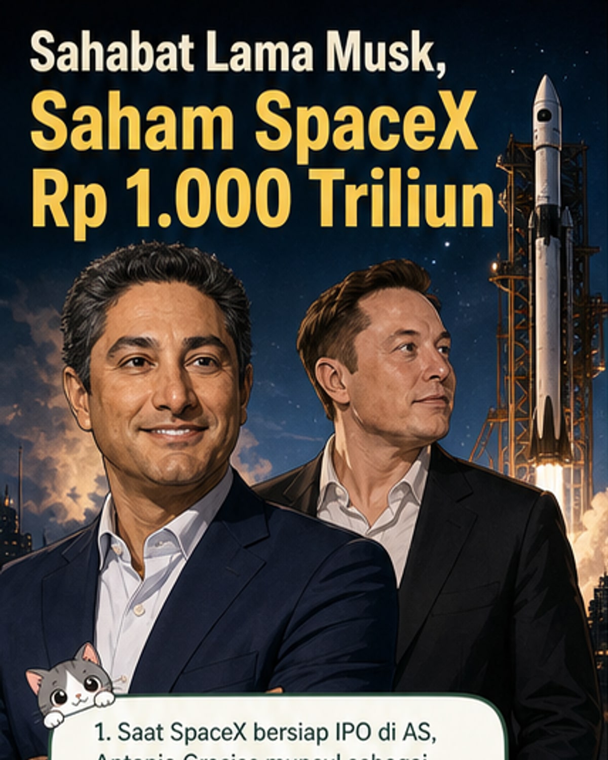 Sahabat Elon Musk Raih Rp 1.000 Triliun dari SpaceX