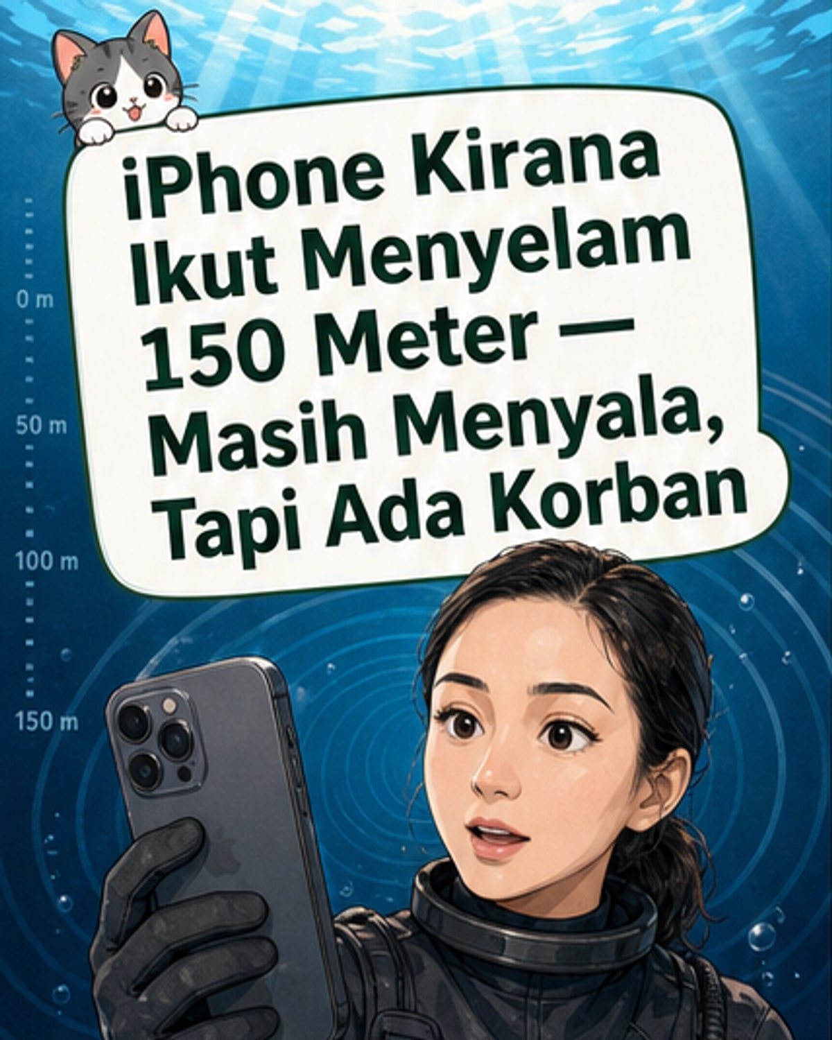 iPhone 16 Pro Max Selamat dari Selam 150 Meter