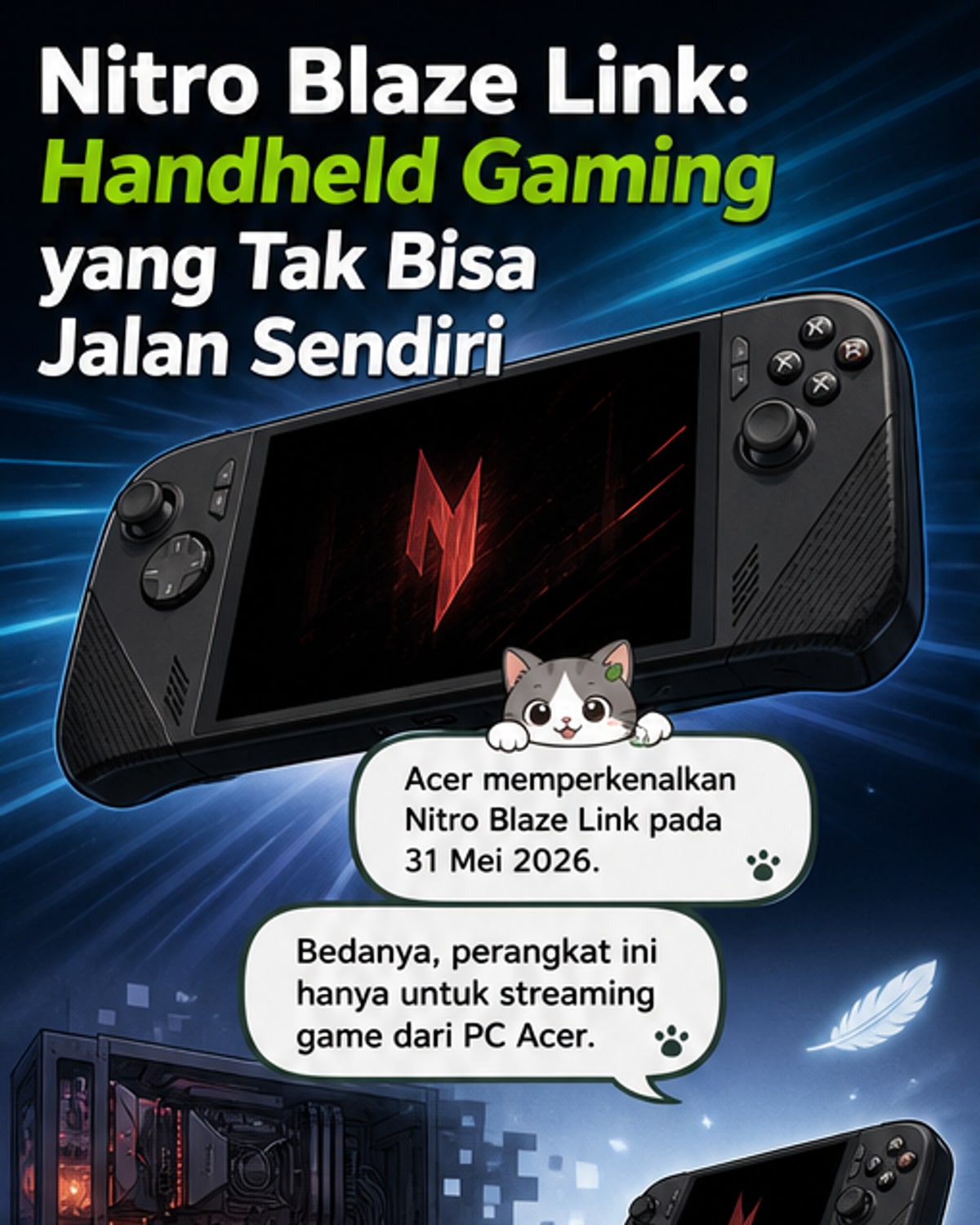 Acer Luncurkan Alat Streaming Game Genggam