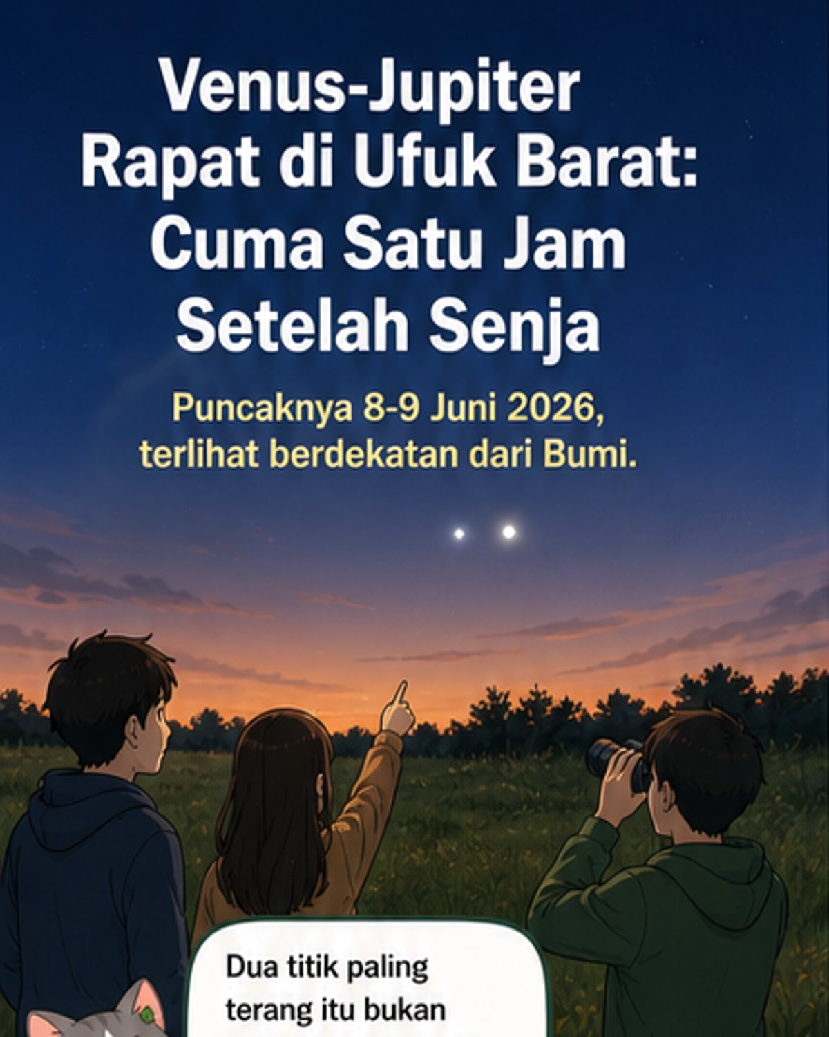 Venus dan Jupiter Bertemu di Langit